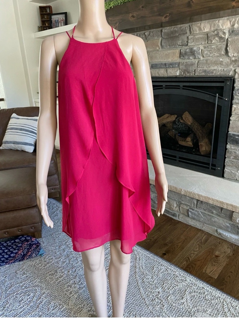 BCBGeneration Fuchsia Halter Dress Size small